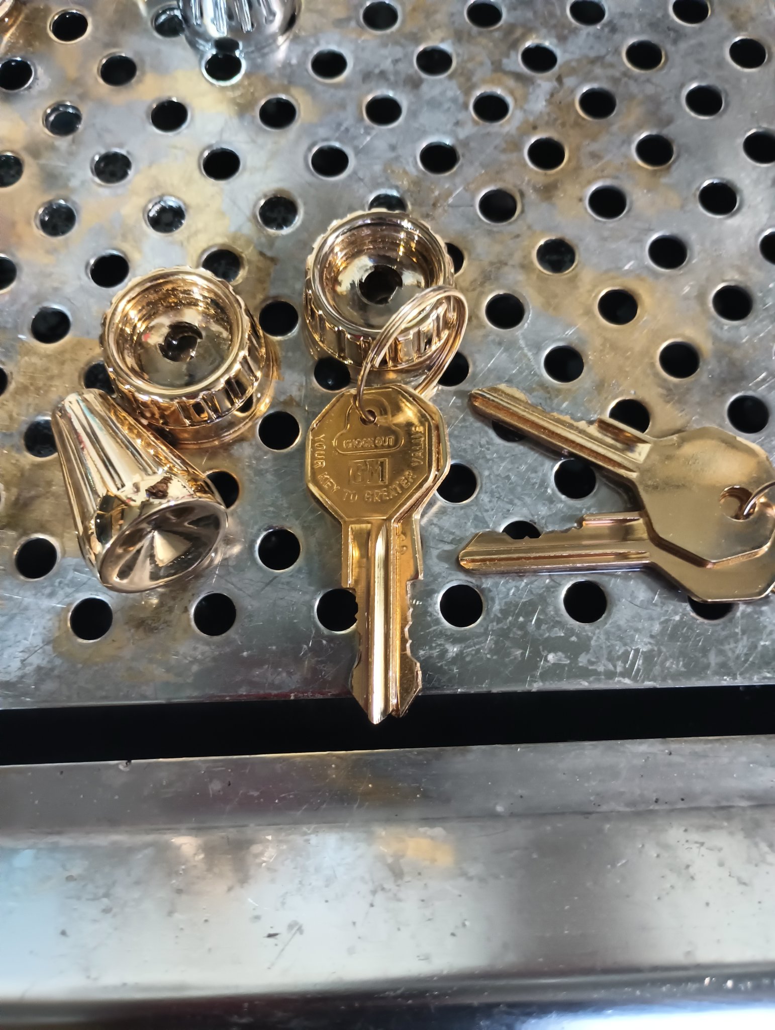 ChromeKarats gold plating work — Gold GM Knobs & Keys Set